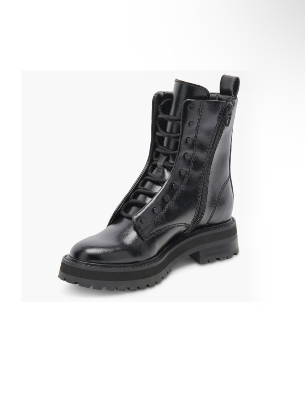 Dolce Vita Rainer Bootie  women 
$200/size8.5 new
Color: Midnight Crinkle Patent